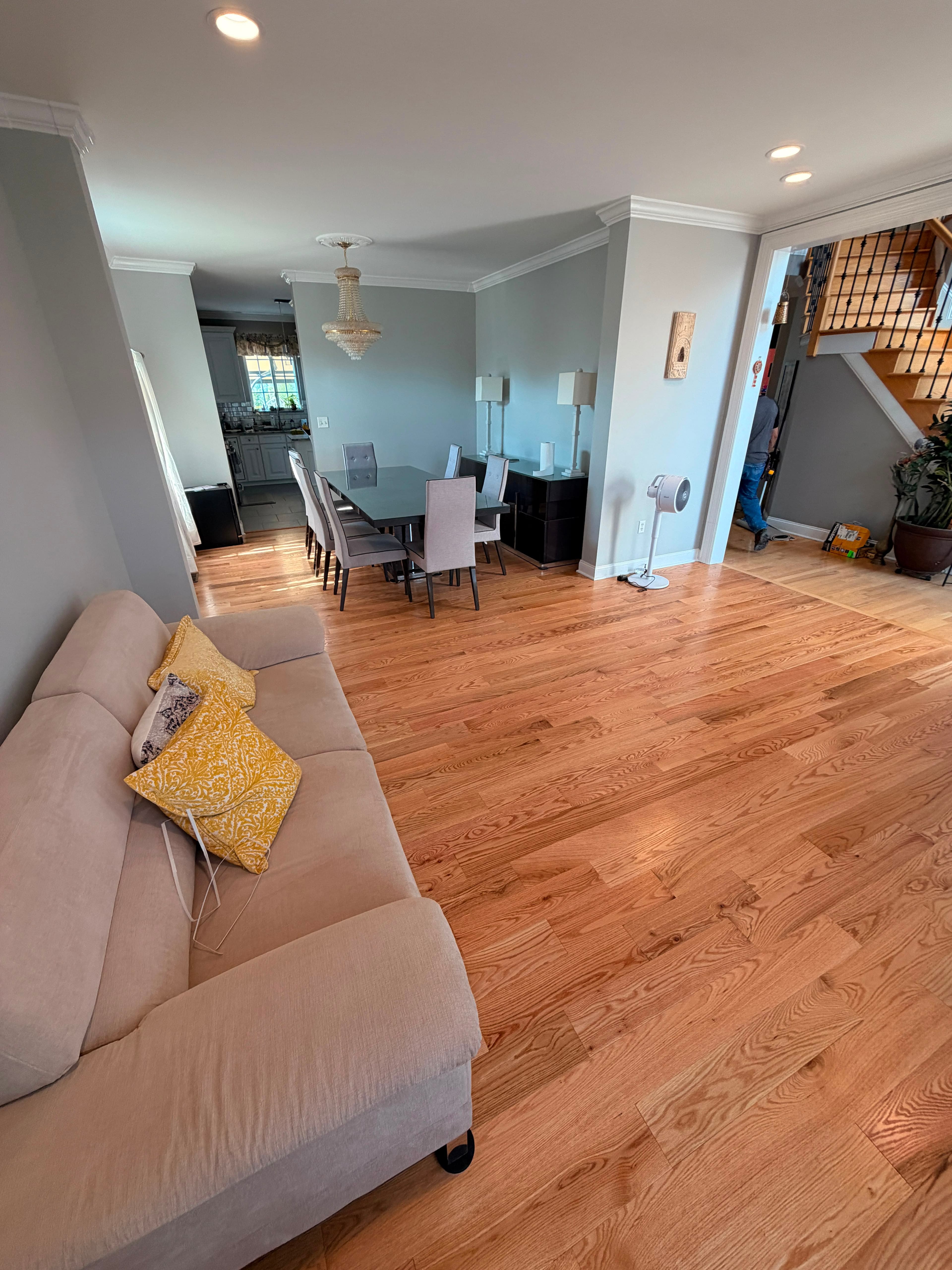 Room after flooring installation